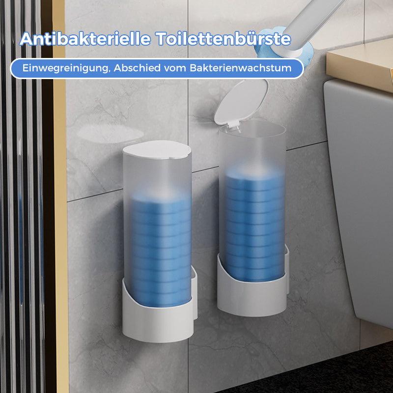Toalettborste för engångsbruk | Antibakteriell | Hygieniska svamphuvuden | CleanClick