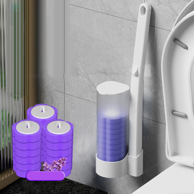 Toalettborste för engångsbruk | Antibakteriell | Hygieniska svamphuvuden | CleanClick