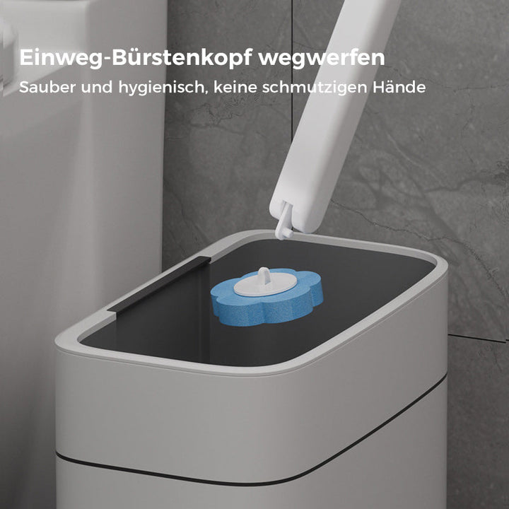 Toalettborste för engångsbruk | Antibakteriell | Hygieniska svamphuvuden | CleanClick