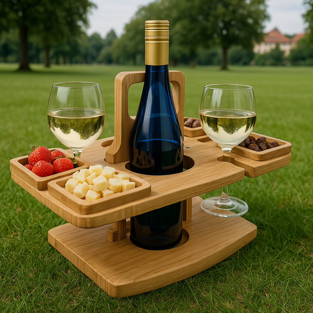 Bärbart picknickbord i trä – WineNest