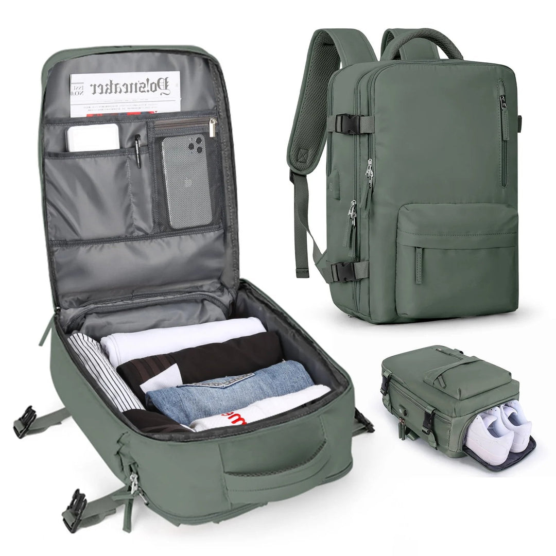 Multifunktionell damryggsäck 35 L med USB-port