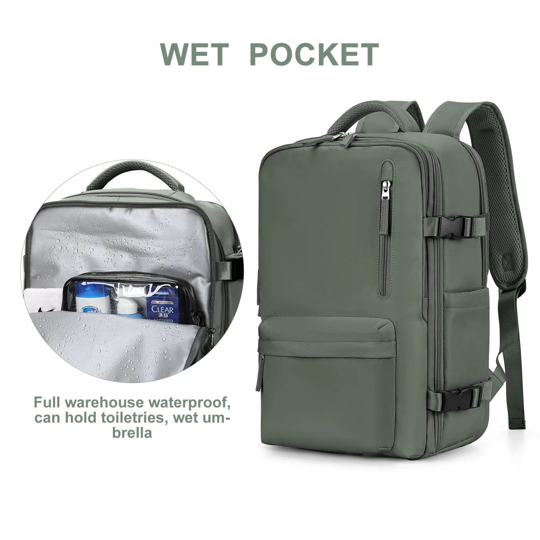 Multifunktionell damryggsäck 35 L med USB-port