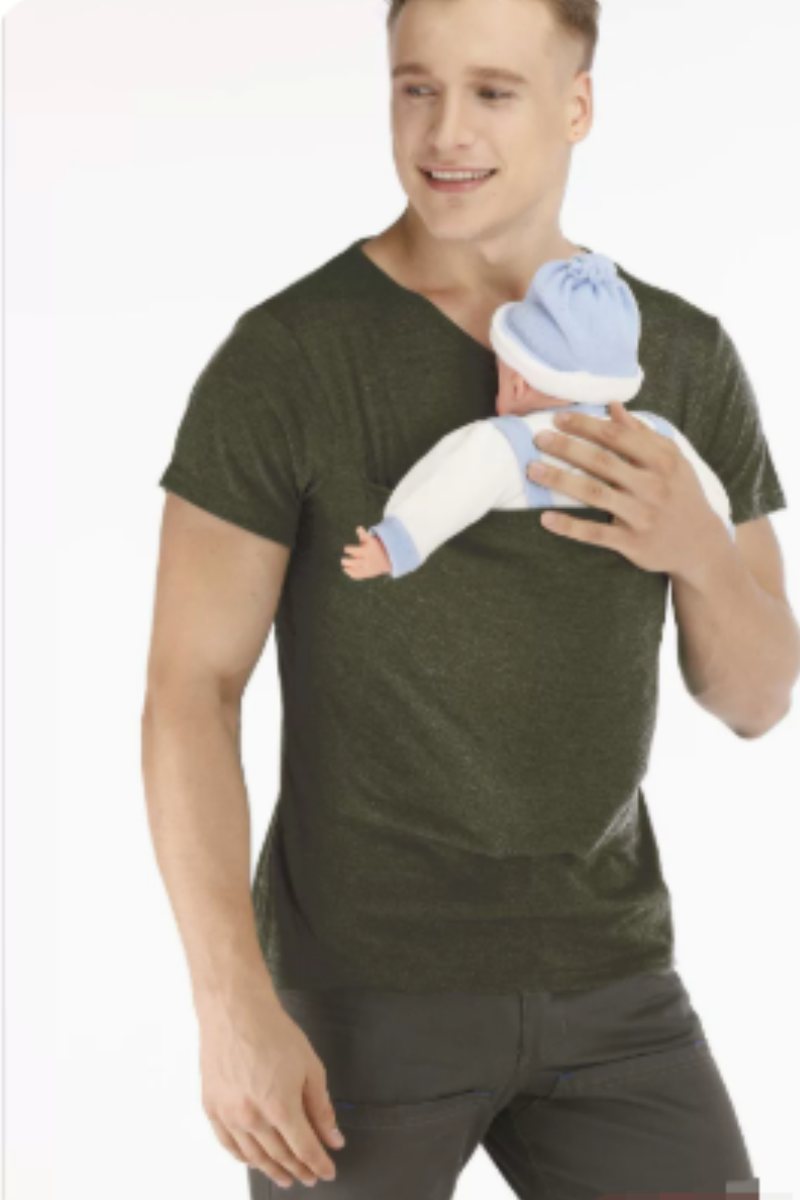 Bärsele-T-shirt | Andningsbar och ergonomisk | För mamma & pappa | Bondtee