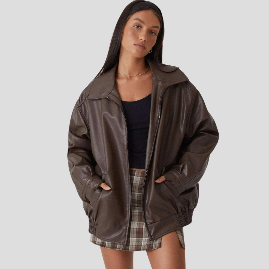Damjakke med afslappet pasform