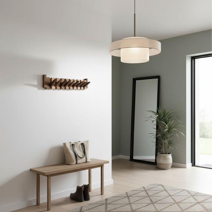Piano klädhängare i massivt trä | Eleganta väggkrokar