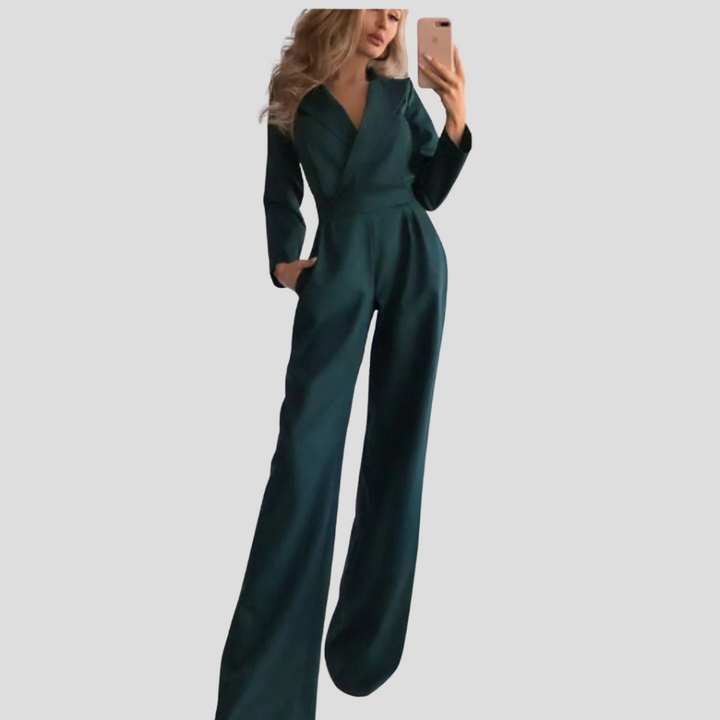 Breda damjumpsuit med skulderstrop – Flot silhuet
