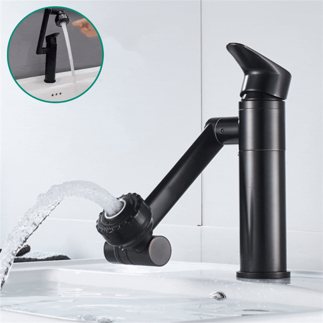 FLEXISPOUT – Flexibel 360°-kran med sprayfunktion för handfatet