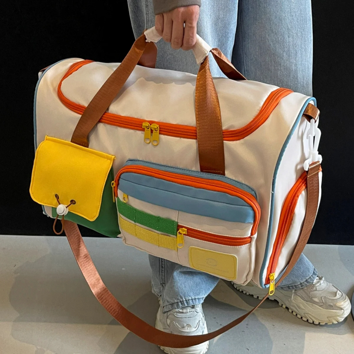 Lätt reseväska med färgblock – FlexaBag