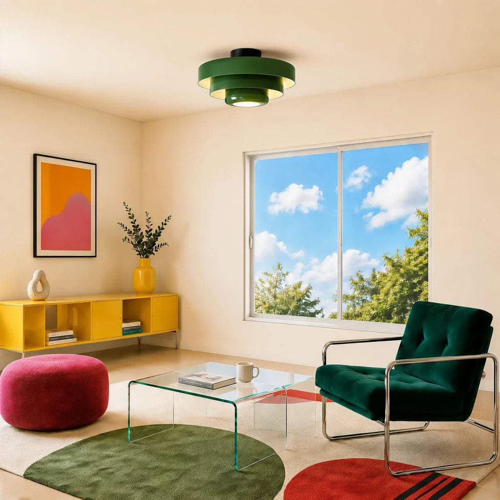 Vanesly Bauhaus Rund Taklampa i Tre Nivåer Macaron