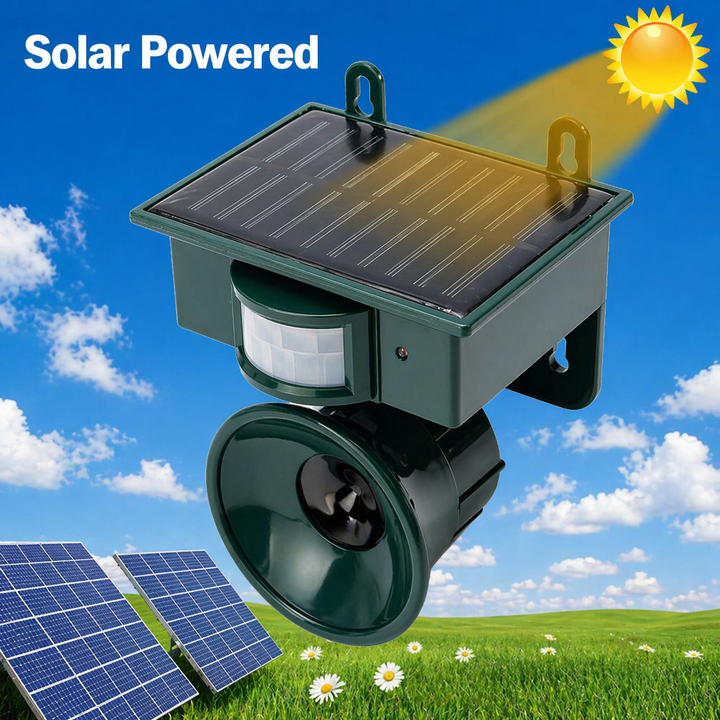 Fågelskyddsenhet | Solcellsdriven sensor | Naturliga rovfågelrop | Birdfend