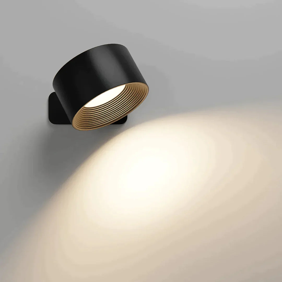 Sladdlös LED-vägglampa med 360° vridning, pekdimning, 3 ljusfärger och USB-C-batteri