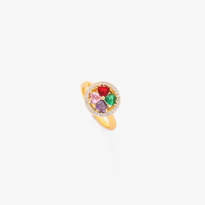 Mjuk guldring med hjärtdesign