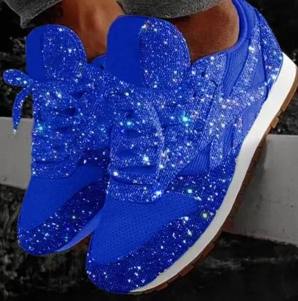 Glittriga sneakers för dam med sportig komfort - Leona
