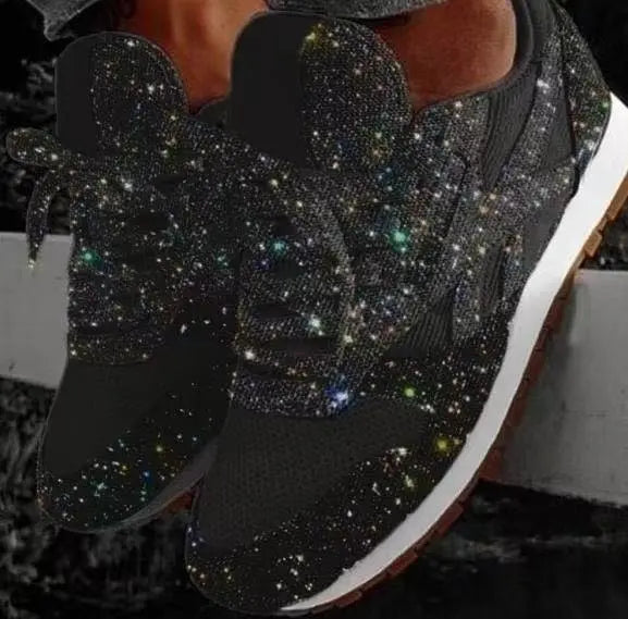 Glittriga sneakers för dam med sportig komfort - Leona