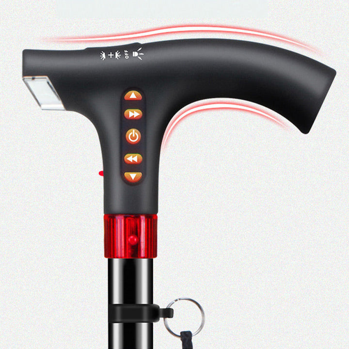 Smart Rollator/Käpp | Nödradiolarm med LED-ljus | Justerbar