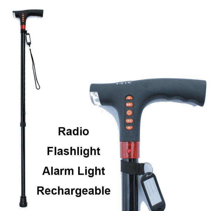 Smart Rollator/Käpp | Nödradiolarm med LED-ljus | Justerbar