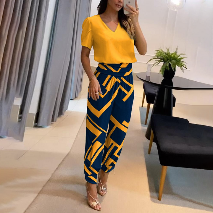 Tabea – Smuk, mønstret chic jumpsuit til kvinder