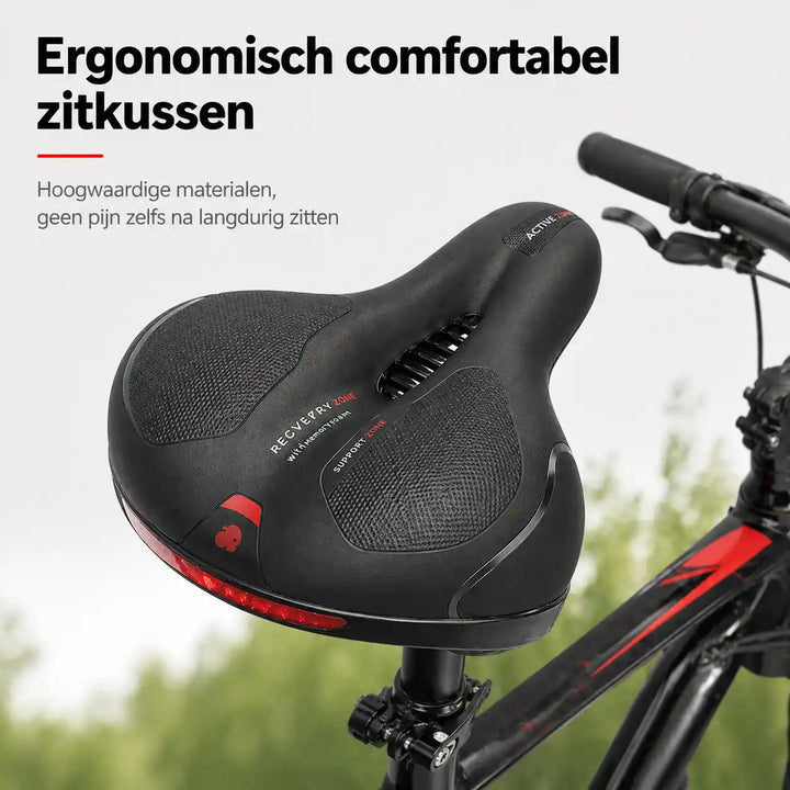 Ergonomisk komfortcykelsadel med urtag – med 2 tum tjockt skumgummi och vattentätt PU-läder