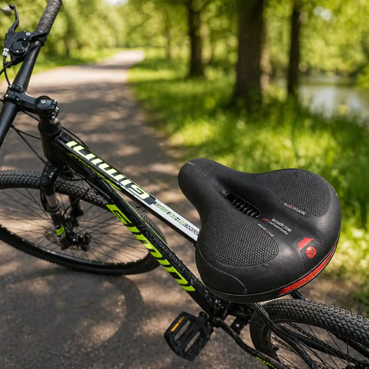 Ergonomisk komfortcykelsadel med urtag – med 2 tum tjockt skumgummi och vattentätt PU-läder
