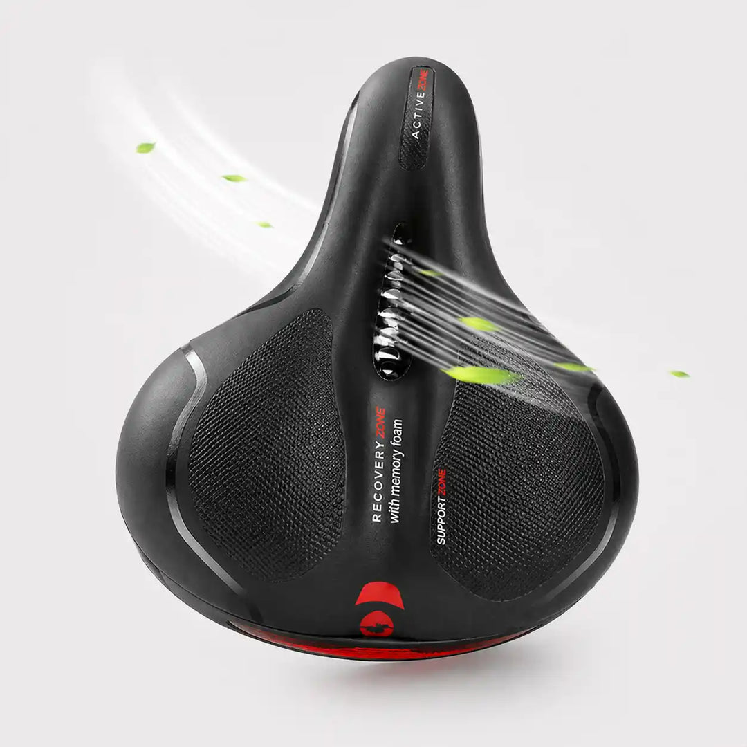 Ergonomisk komfortcykelsadel med urtag – med 2 tum tjockt skumgummi och vattentätt PU-läder