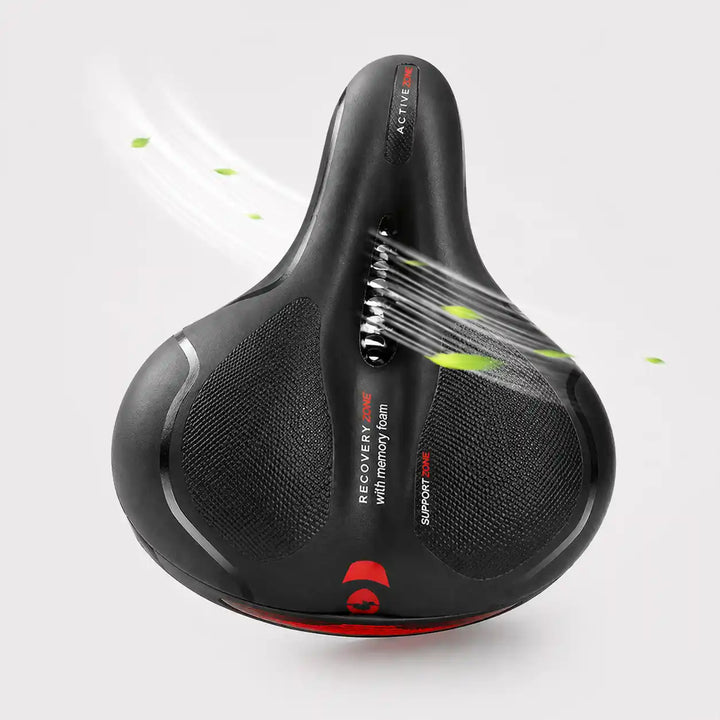 Ergonomisk komfortcykelsadel med urtag – med 2 tum tjockt skumgummi och vattentätt PU-läder