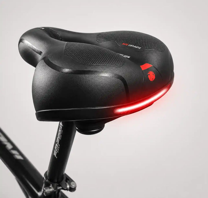 Ergonomisk komfortcykelsadel med urtag – med 2 tum tjockt skumgummi och vattentätt PU-läder