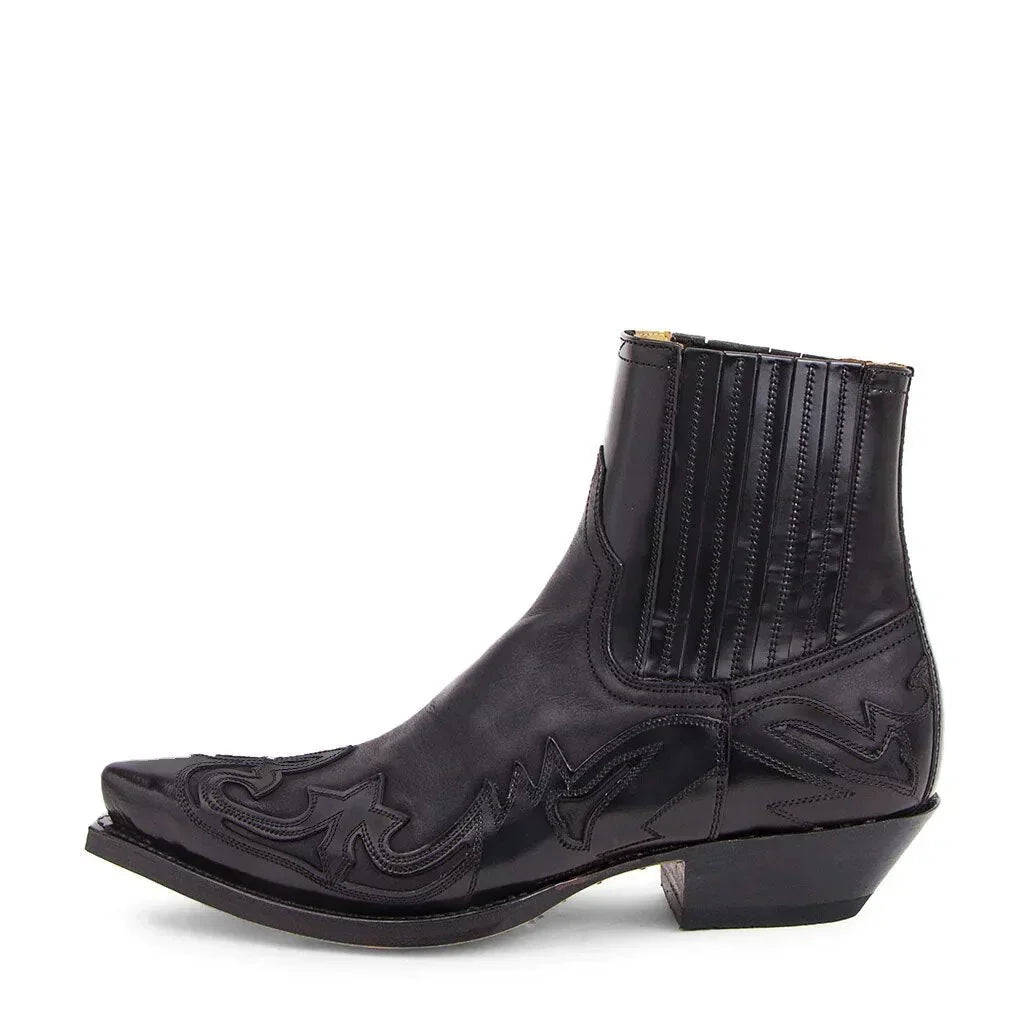 Cowboyboots i läder för herr – spetsiga westernboots