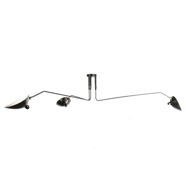 Svart taklampa med vridbara armar – modern design