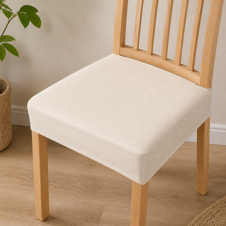 Vattentäta elastiska vävda stolsöverdrag, halkfri jacquard av polyester