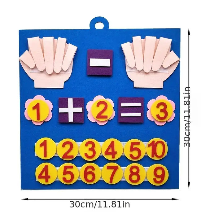 Räknespel i filt för barn – Pedagogiskt spel för utveckling av matematiska och motoriska färdigheter