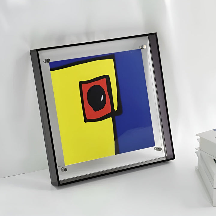 Neon-bildram i akryl – retro 80-talsstil, modern dekorativ fotoram