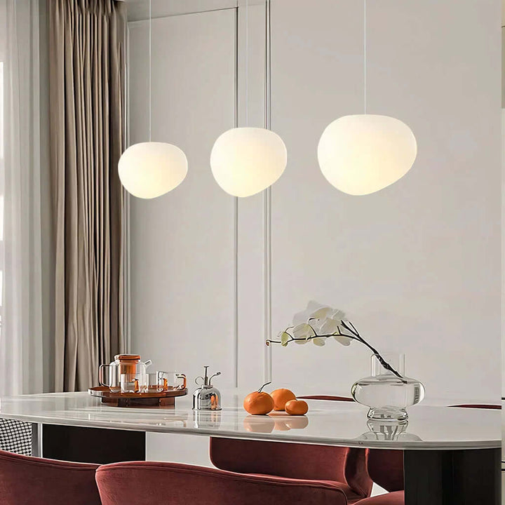 Taklampa i vit sten - Modern och minimalistisk