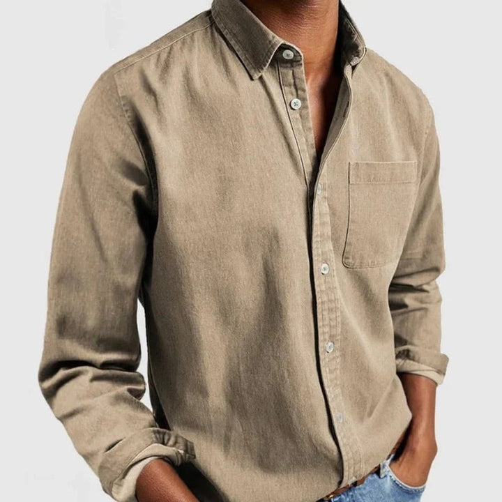 Män är Denim Skjorte Klassisk Denim