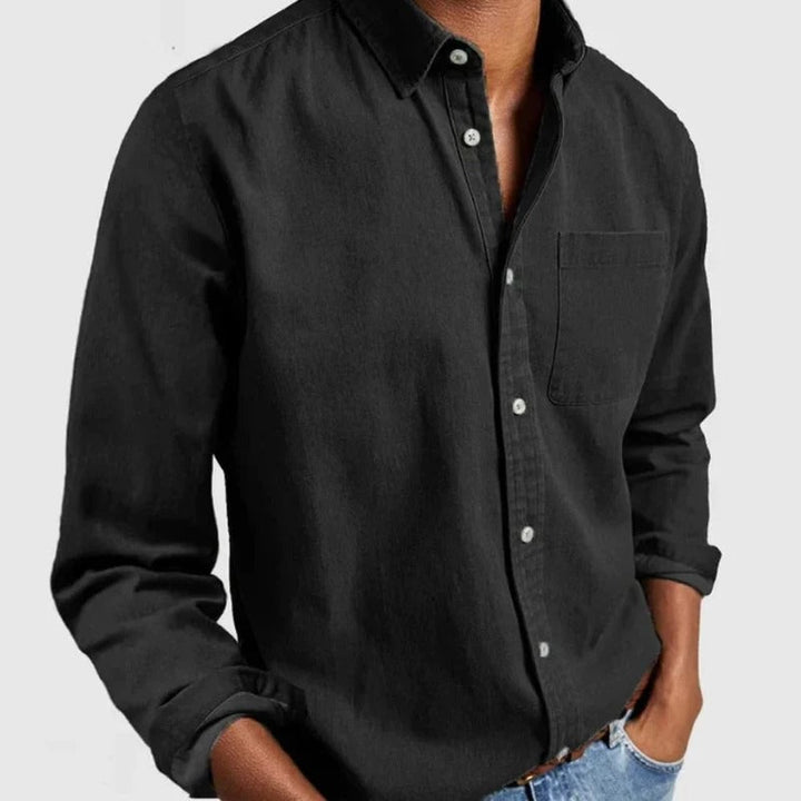 Män är Denim Skjorte Klassisk Denim