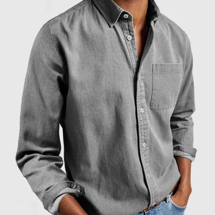 Män är Denim Skjorte Klassisk Denim
