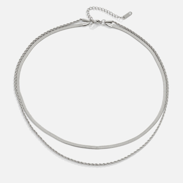 Elegant silverhalsband med förfinad länkstruktur