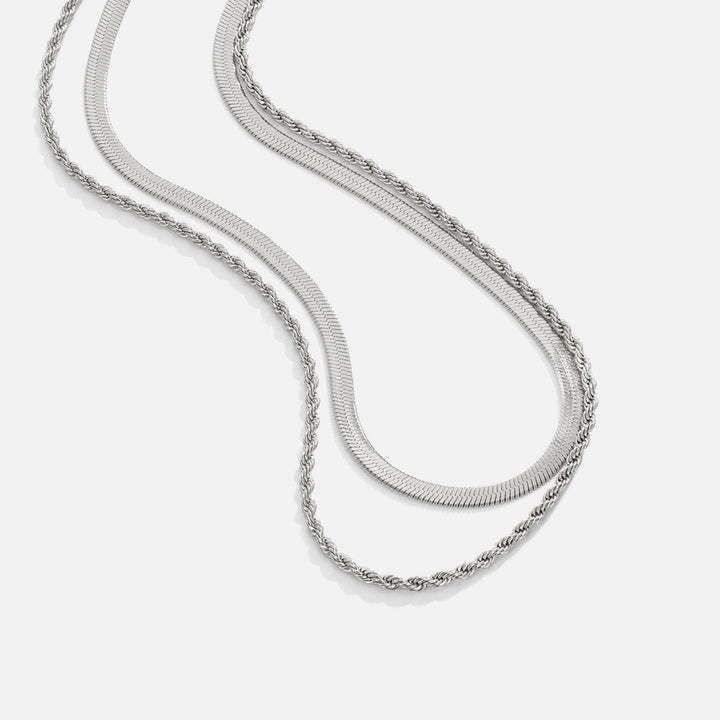 Elegant silverhalsband med förfinad länkstruktur