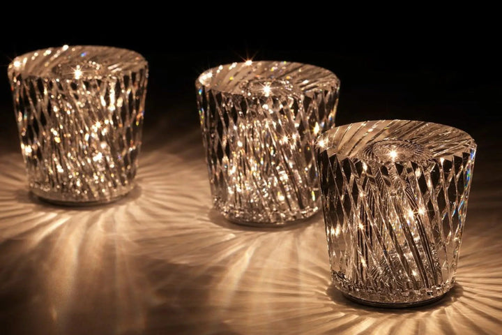 Laddningsbar kristallbordslampa med diamantdesign – lyxutgåva