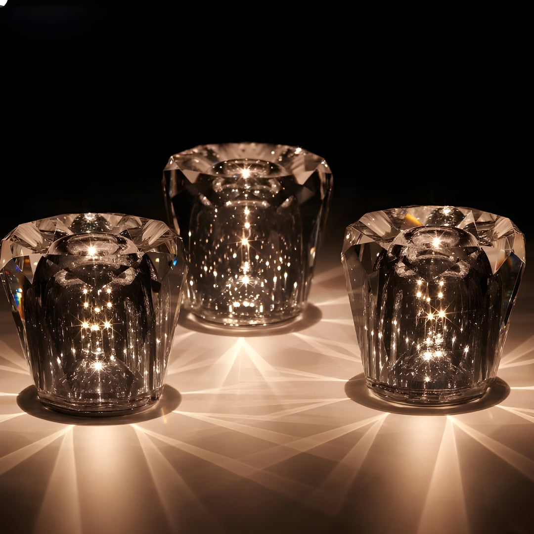 Laddningsbar kristallbordslampa med diamantdesign – lyxutgåva