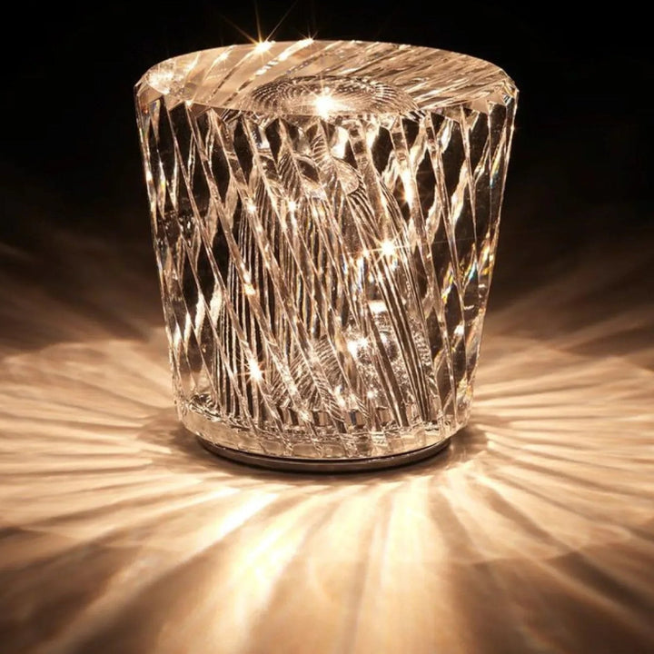 Laddningsbar kristallbordslampa med diamantdesign – lyxutgåva