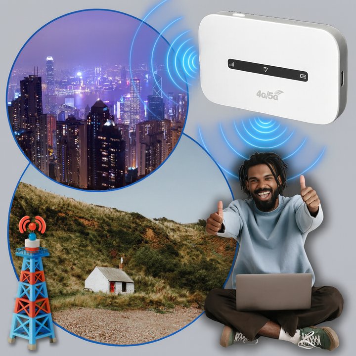 Bärbar Wi-Fi-router – Internetåtkomst när du är på språng