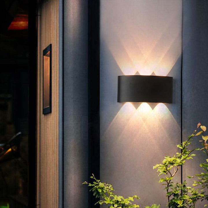 Vattentät LED-utomhusvägglampa – smal aluminium, energisnål