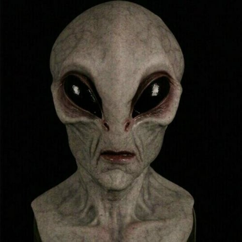 Realistisk CosmicMorph alienmask | Halloweenkostymtillbehör i helhuvudsform, handmålad