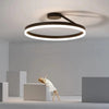 Arisha modern LED-taklampa i ring, svart/vit, vardagsrum, hall, metall