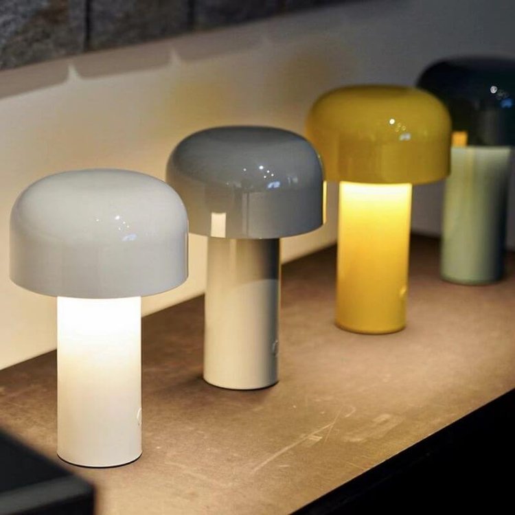 Agari bordslampa i svampform | Trådlös stämningsbelysning
