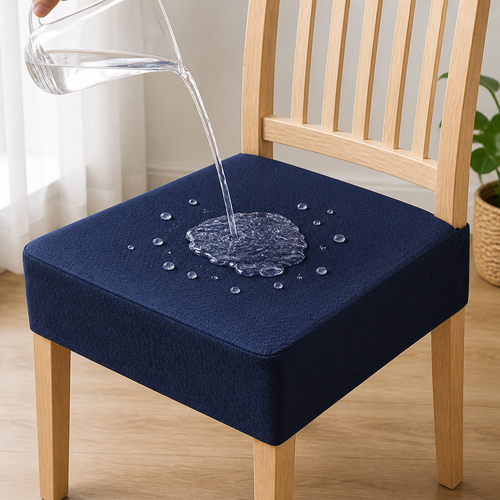 Vattentäta elastiska vävda stolsöverdrag, halkfri jacquard av polyester