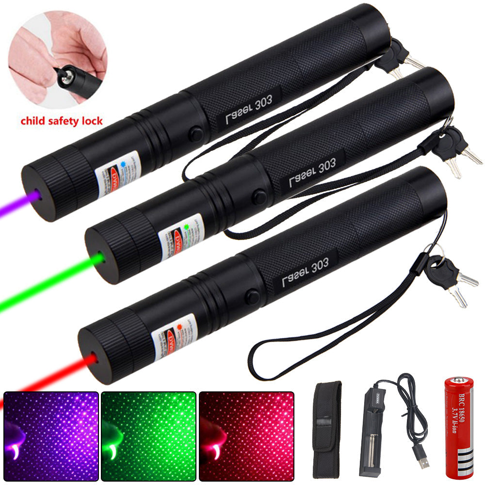 Zelara-Power Laser Pointer 303 – Uppladdningsbar USB-laserpekare med hög effekt