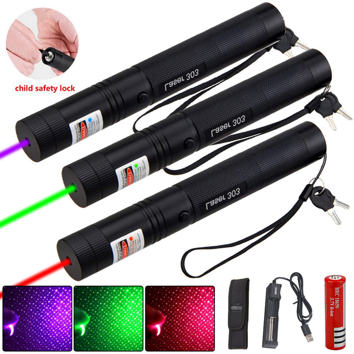 Zelara-Power Laser Pointer 303 – Uppladdningsbar USB-laserpekare med hög effekt