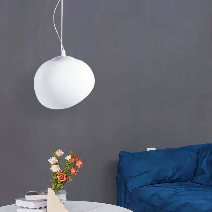 Taklampa i vit sten - Modern och minimalistisk