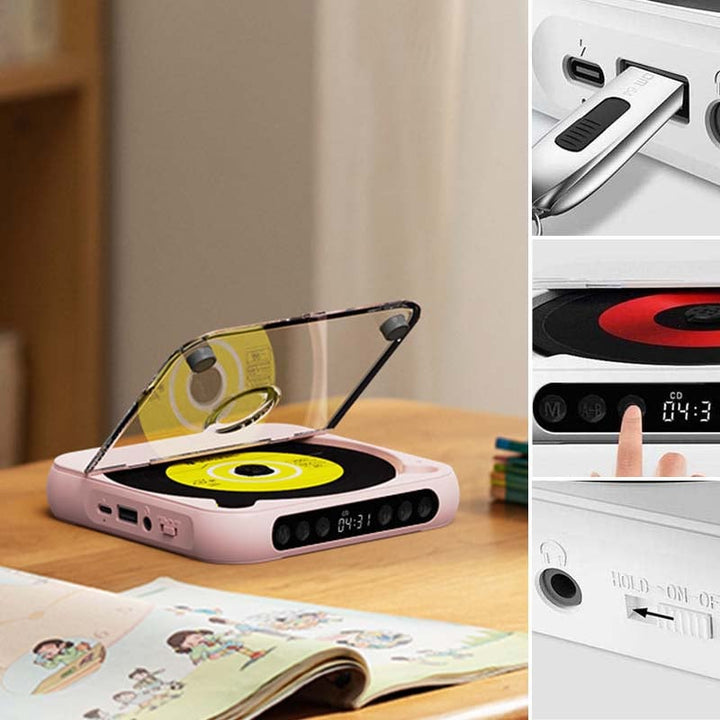 Bärbar CD-spelare - Bluetooth | Hi-Fi-ljud | Flera färger
